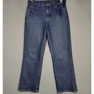 Lee Relaxed Fit Jeans Womens 12 Petite Denim High Rise Pockets Med-Wash